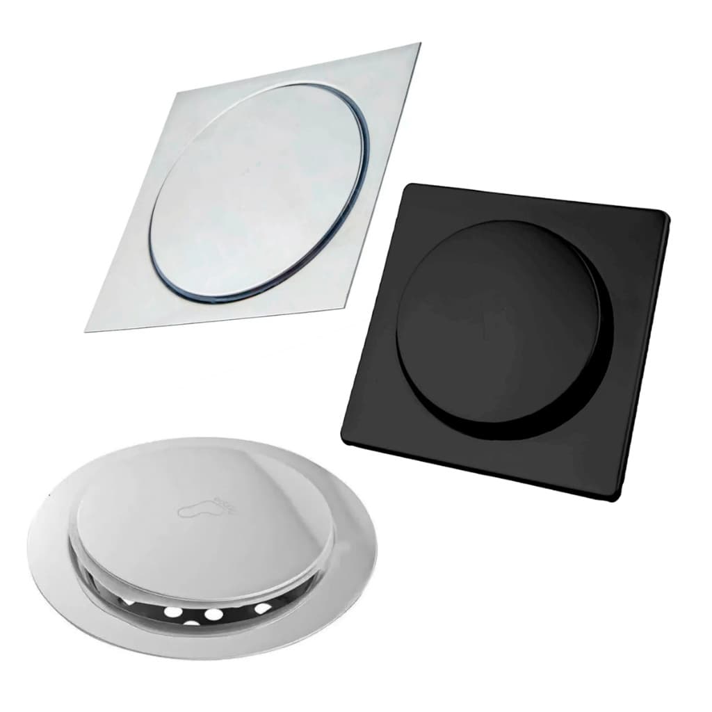 Ralo Inteligente 10X10 Cm Inox Banheiro Lavabo Veda Cheiro
