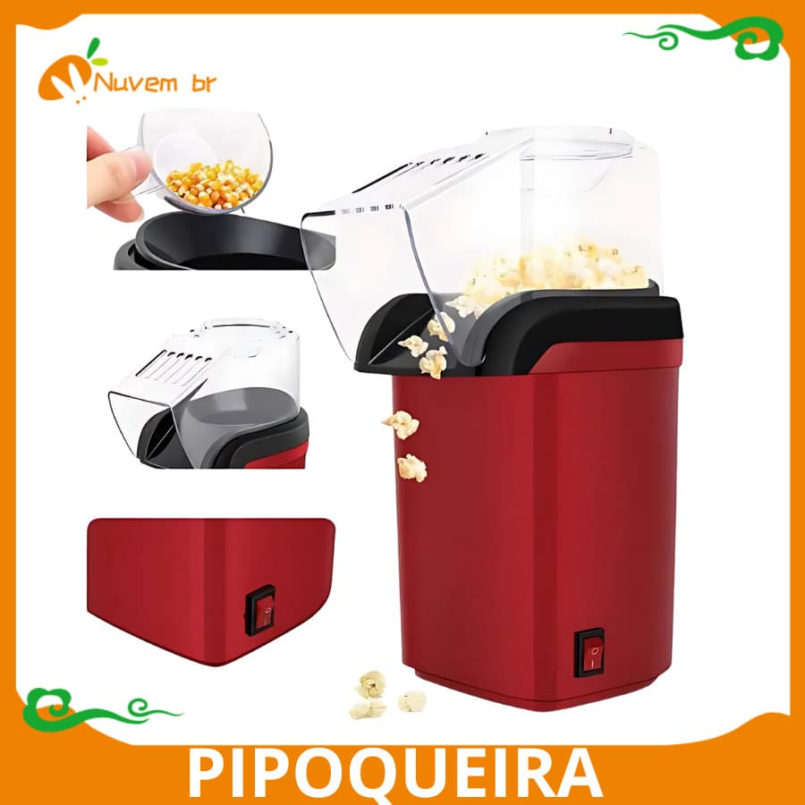Pipoqueira Elétrica Ar Quente, milho Máquina Fazer Pipoca Sem Óleo Minijoy 110v 220v Saudável,Rápido Cinema Casa Nuvem