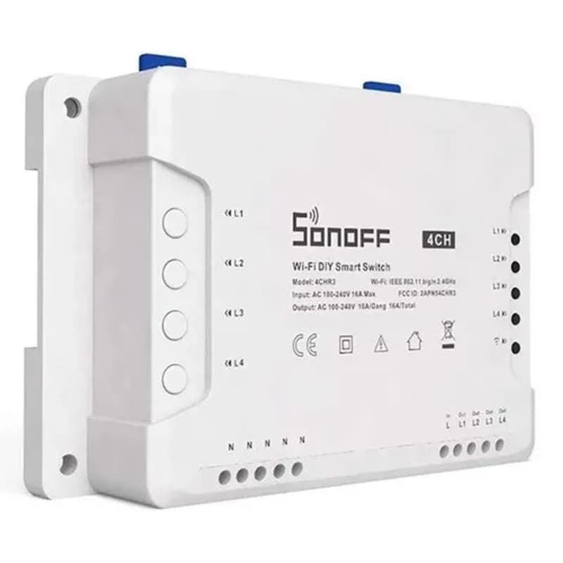 Interruptor Sonoff WiFi 4 Canais 4CHR3