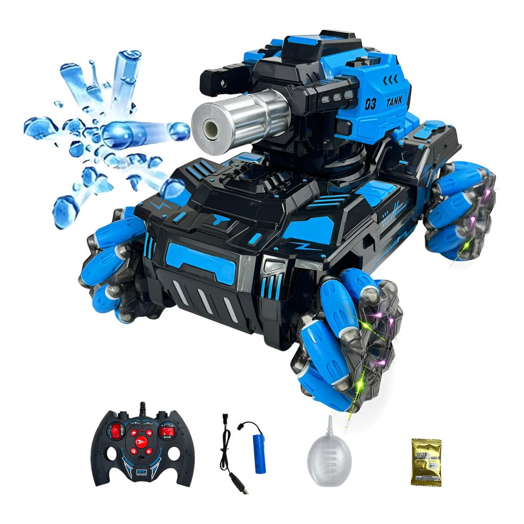 Carrinho Controle Remoto Tanque De Guerra Bolinha Gel Fumaça