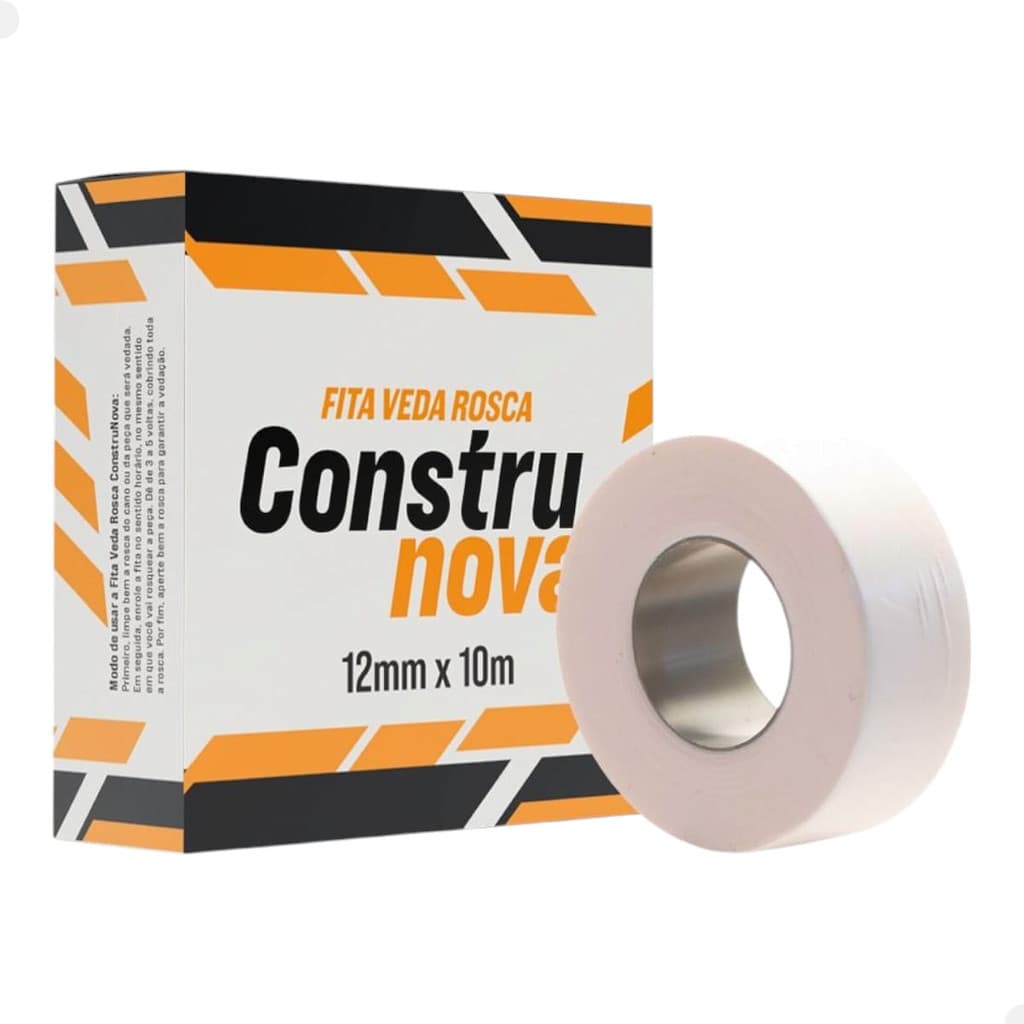 30 Unidades Fita Veda Rosca 12mmX10m Hidráulica Construnova