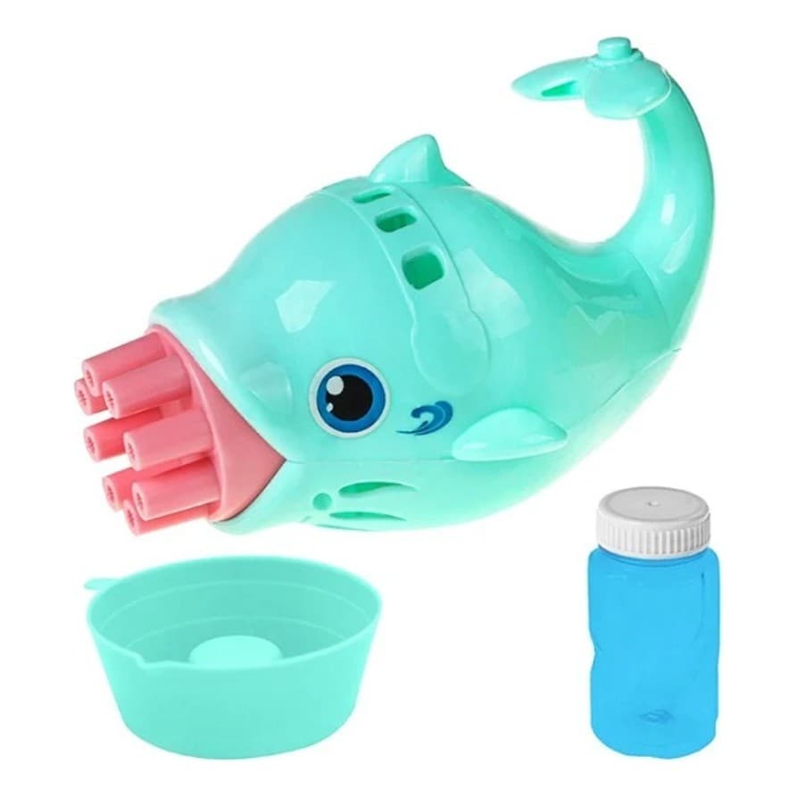 Pistola Lança Bolhas Sabão De Bolinhas Golfinho Brinquedo
