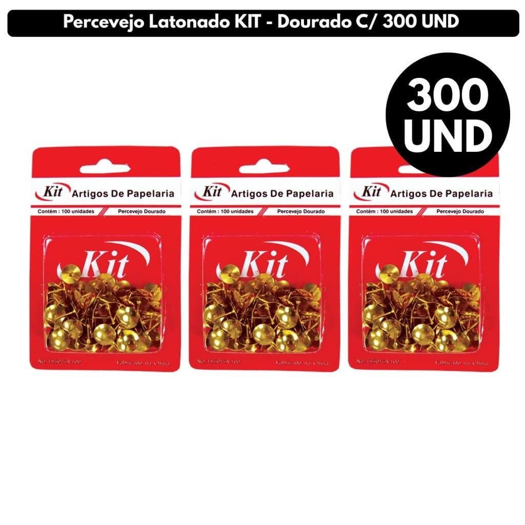 Percevejo Latonado KIT - Dourado C/ 300 UND