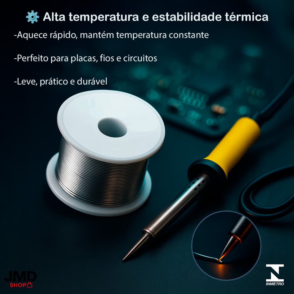 Kit Ferro De Solda Soldar Soldador 110v ou 220v 40w ou 60w Com Estanho