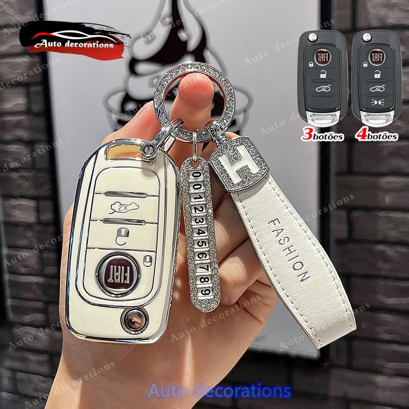 Para Chaveiro de Carro Fiat Dobr谩vel Pulse Argo Toro Cronos Mobi Cargo 2023 Fastback 2025 Capa de Chaveiro 0647