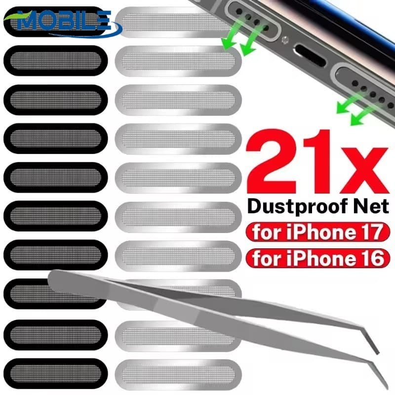 Tela Contra Poeira De Alta Densidade Para iPhone 17 | Protetor Eficaz Do Furo Alto-Falante , Rede Adesiva Forte Da Malha