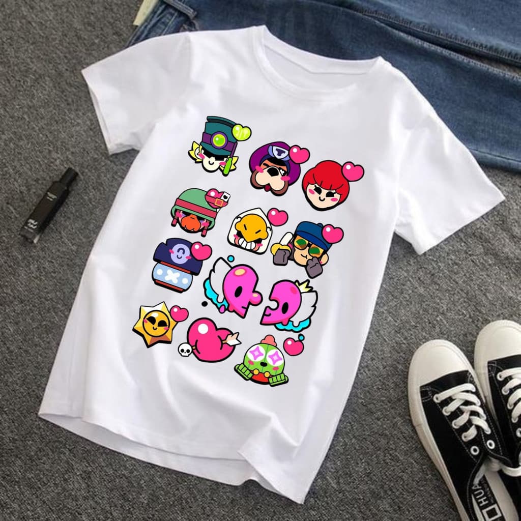 Camiseta Camisa Blusa JOGO GAMER  BRAWL STARS  INFANTIL algodão100%