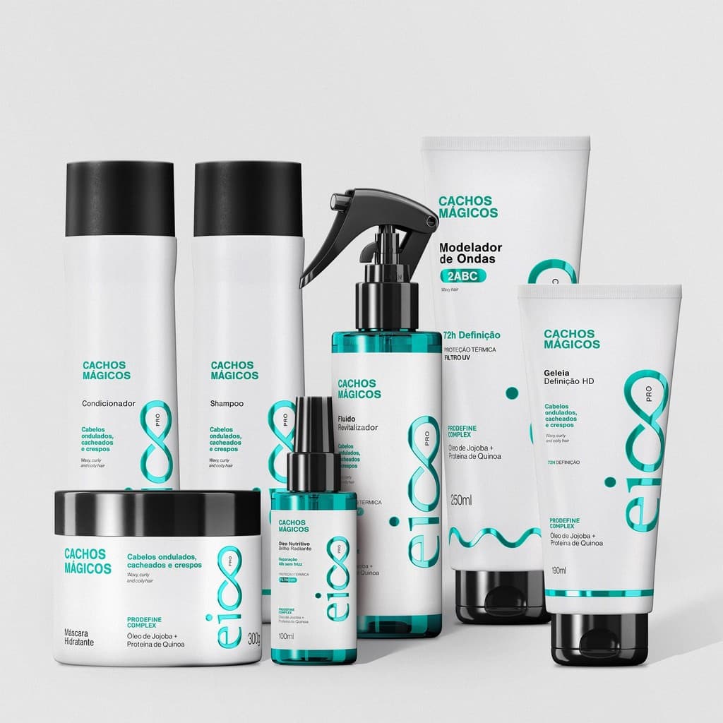 Kit Ondas 2ABC Cachos Mágicos Eico PRO - 7 Produtos