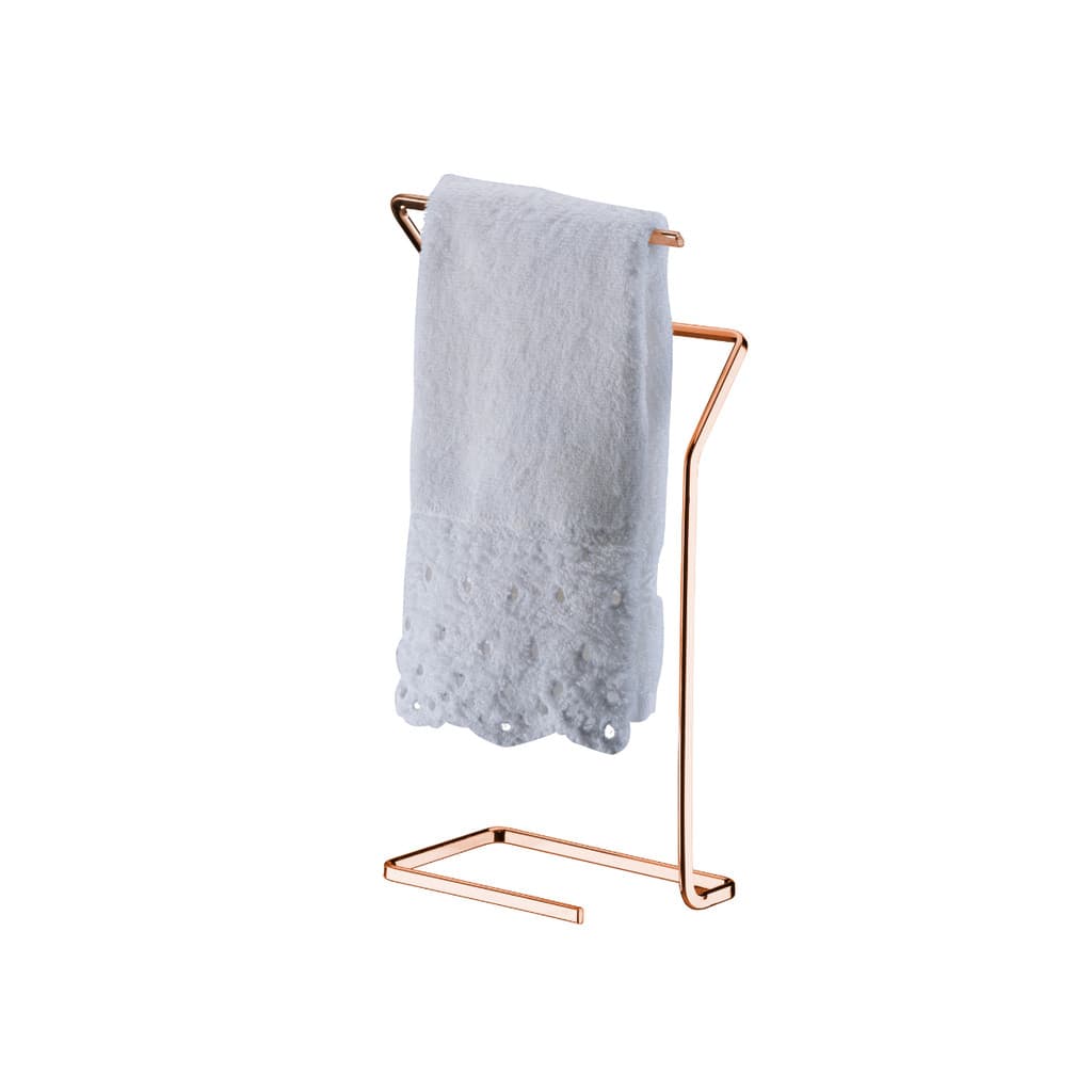 Suporte Porta Toalha De Bancada Lavabo Banheiro Rose Gold 1891RG,design moderno
