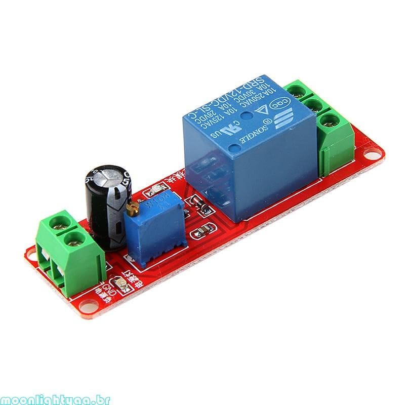 moonlightyaa1 12V NE555 Oscilador Atraso Temporizador Ajustável Módulo Interruptor Relé 0-10 Segundos