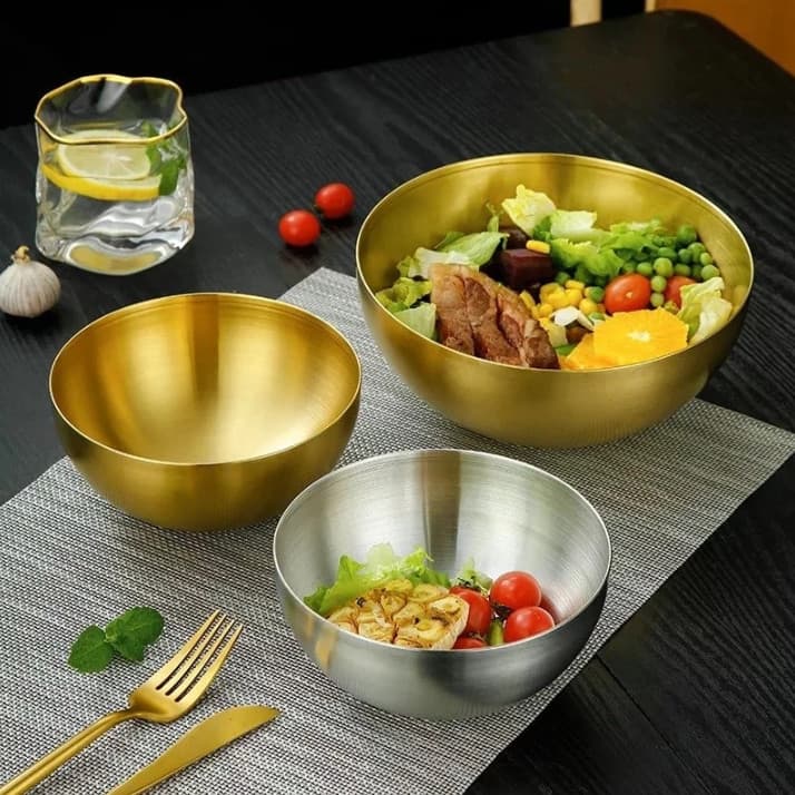 Bowl de Aço Inox Polido – Resistência e Elegância para sua Cozinha PRATA