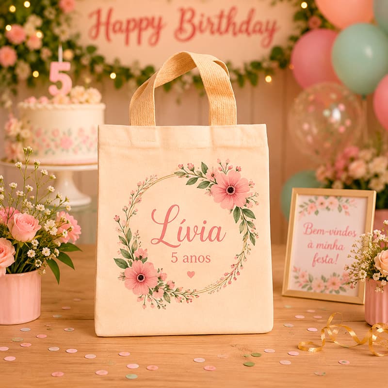 10 ECOBAG 15 x 15 cm LISA - ALGODÃO CRU Kit Para personalizar Sacolinha Surpresa