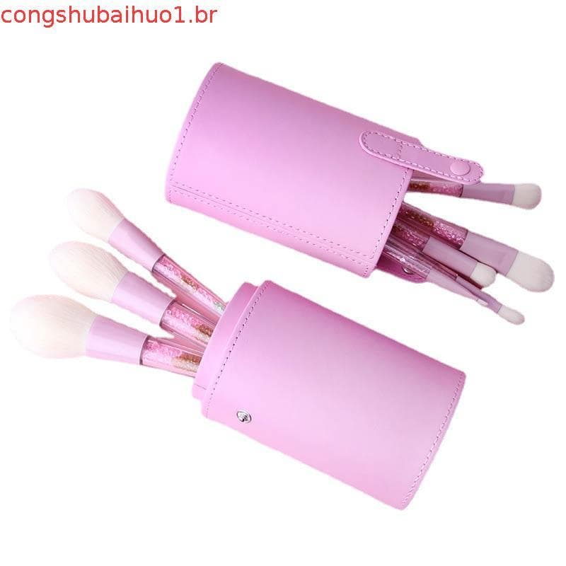 Conjunto De Pincéis De Maquiagem Com Strass , 8 Peças , Fibra Artificial , Cerdas Macias , Adequadas Para Ferramentas Po