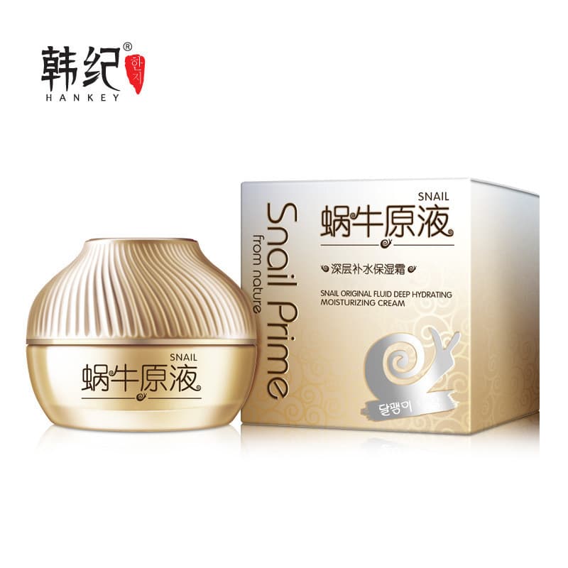 Han Ji caracol creme hidratante nutritivo endurecimento reparação hidratante creme de cuidados com a pele genuíno brilho