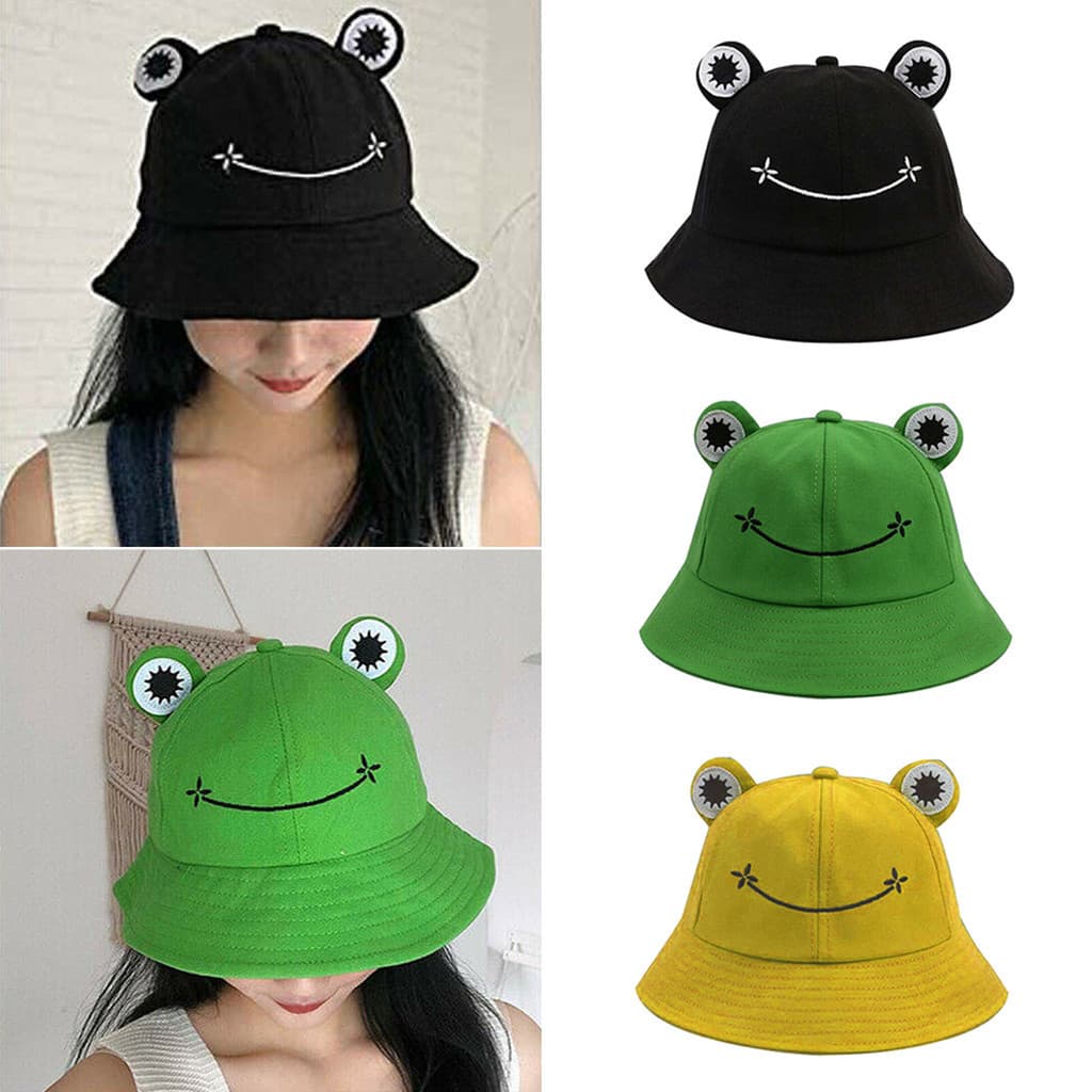 1 Conjunto Crianças Fishman Chapéus Sapo Chapéu Outono Versátil Proteção Solar Balde Bonito Dos Desenhos Animados Person