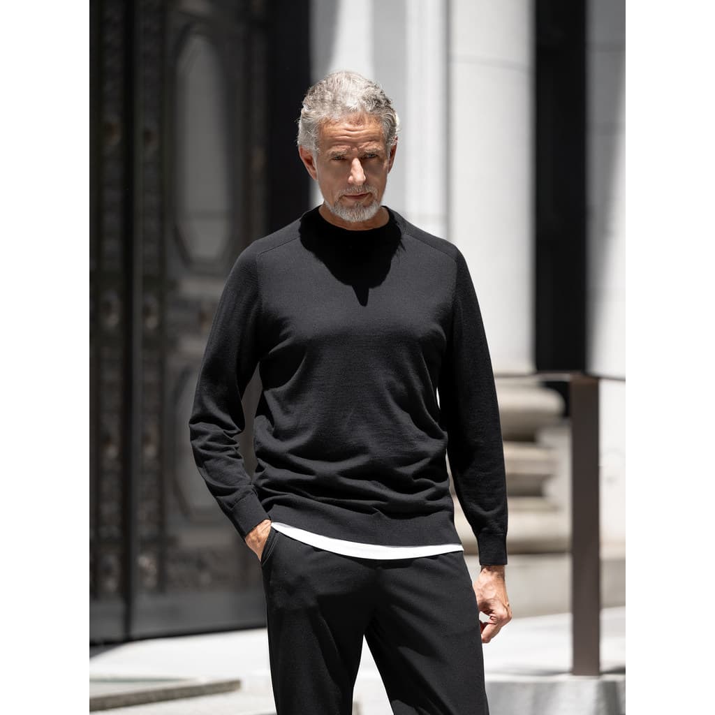 JSSD HOMME outono inverno novo estilo em torno do pescoço camisola de malha estilo masculino Commuter camisola masculina