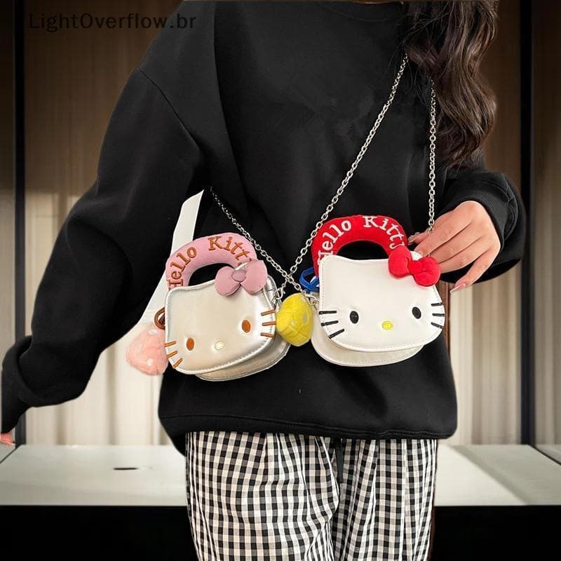 Bolsa Crossbody Sanrio Hello Kitty Mini Beauty Phone Bag Dailymuting De Armazenamento De Cosméticos Presentes De Anivers