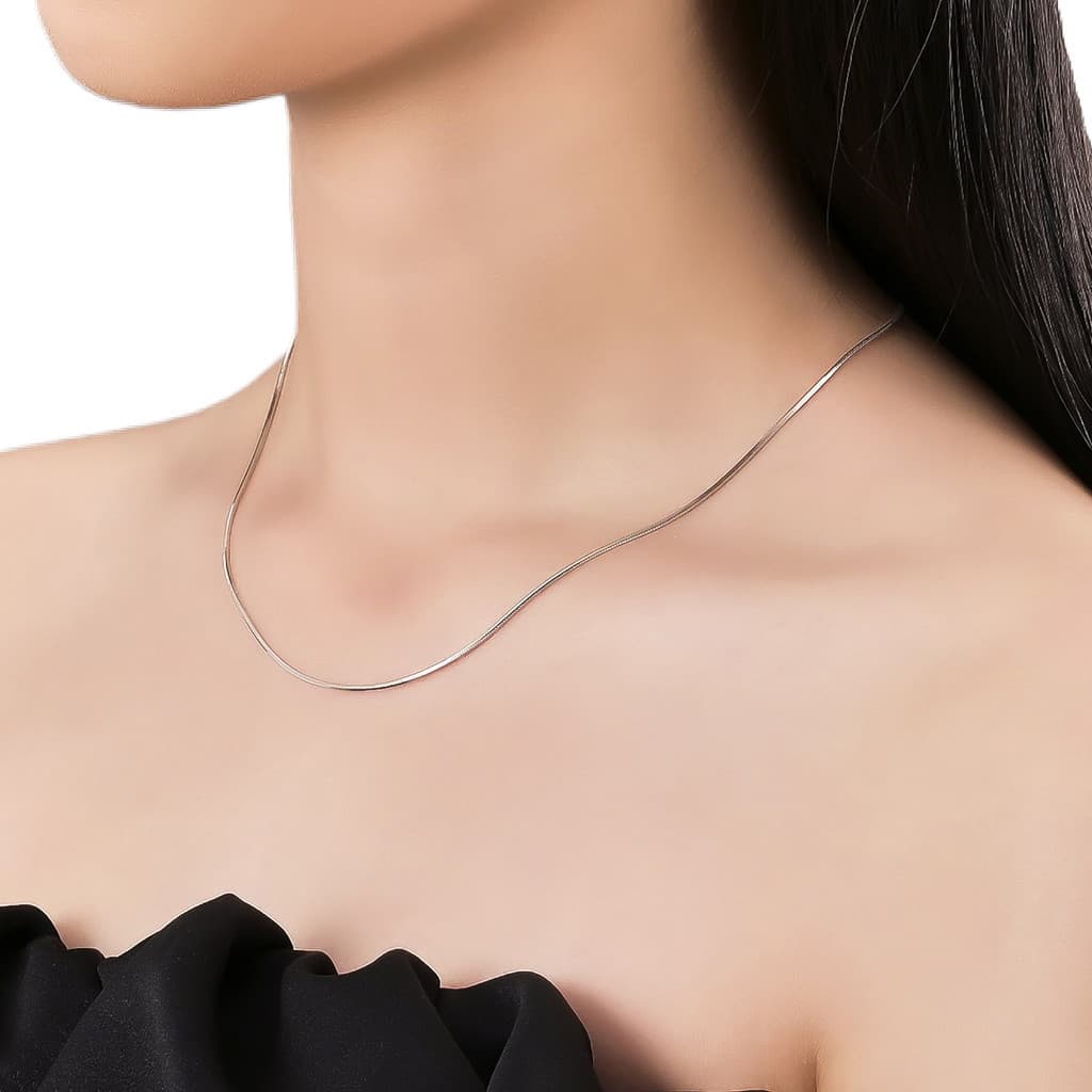 Gargantilha Colar Cordão Rabo De Rato Prata Aço Inox Cirúrgico Feminina Original