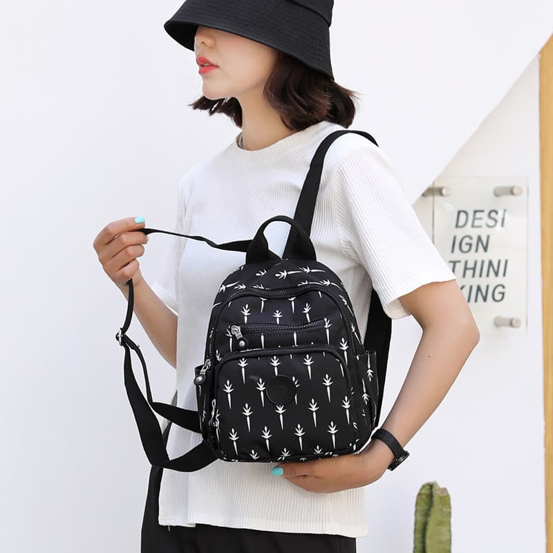 Oxford pano mochila senhoras 2024 novo estilo Casual náilon lona saco de escola à prova dwaterproof água leve viagem peq