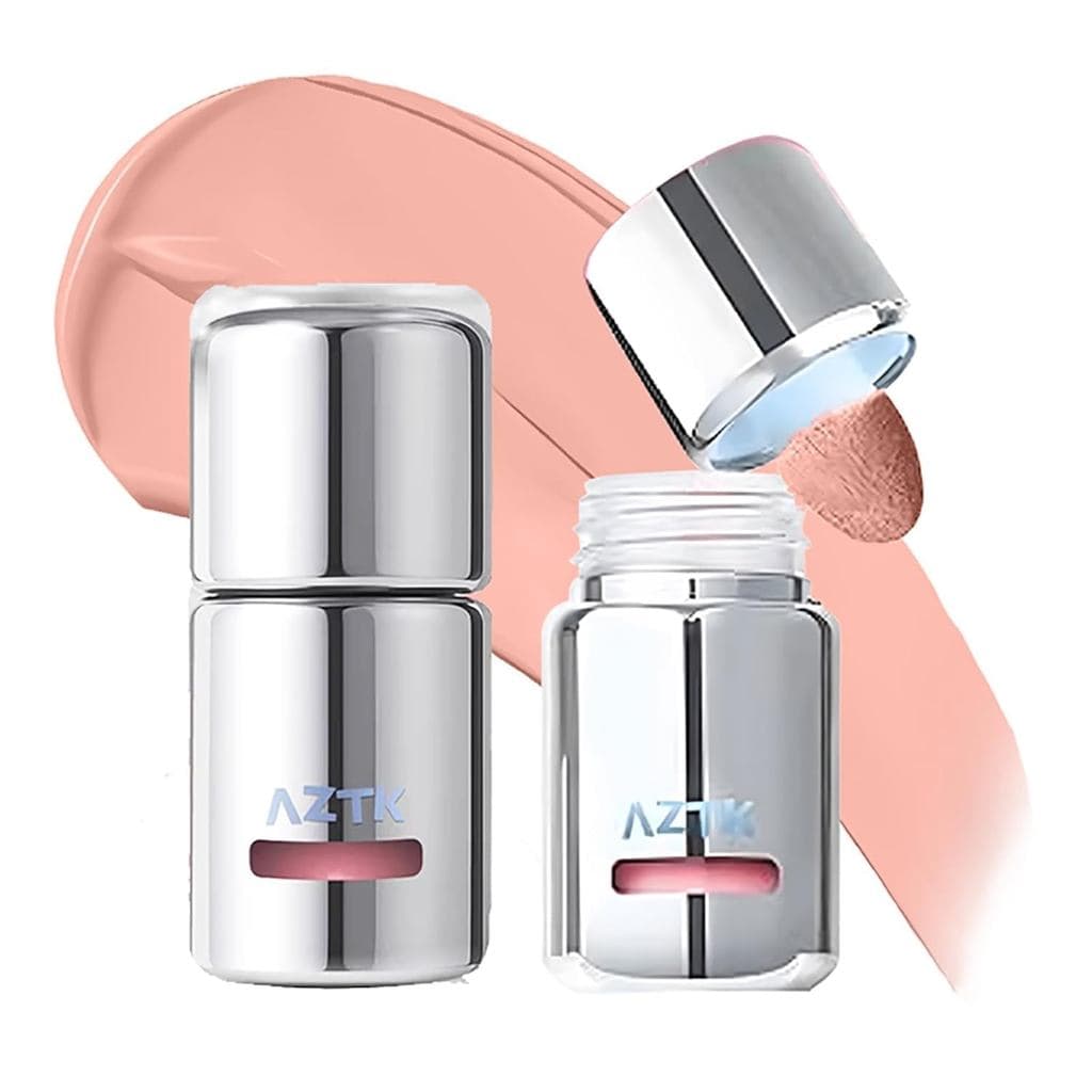 Blush Líquido AZTK Jelly Color, Blush Cremoso Leve com Acabamento Matte e Aplicador de Esponja, 7 Tons para Contorno Fac