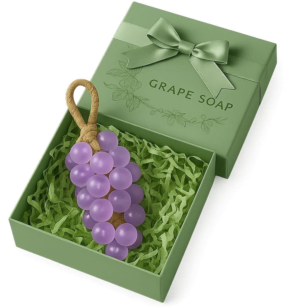 Sabonete de Uva, Sabonete Artesanal de Uva em Corda, Sabonetes Decorativos e Aromáticos para Lavar o Ar (Lavanda)