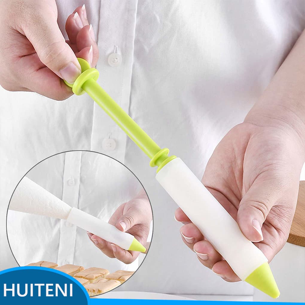 3 Caneta De Tubulação De Bolo Silicone Reutilizável Floração Escrita Squeeze DIY Baking