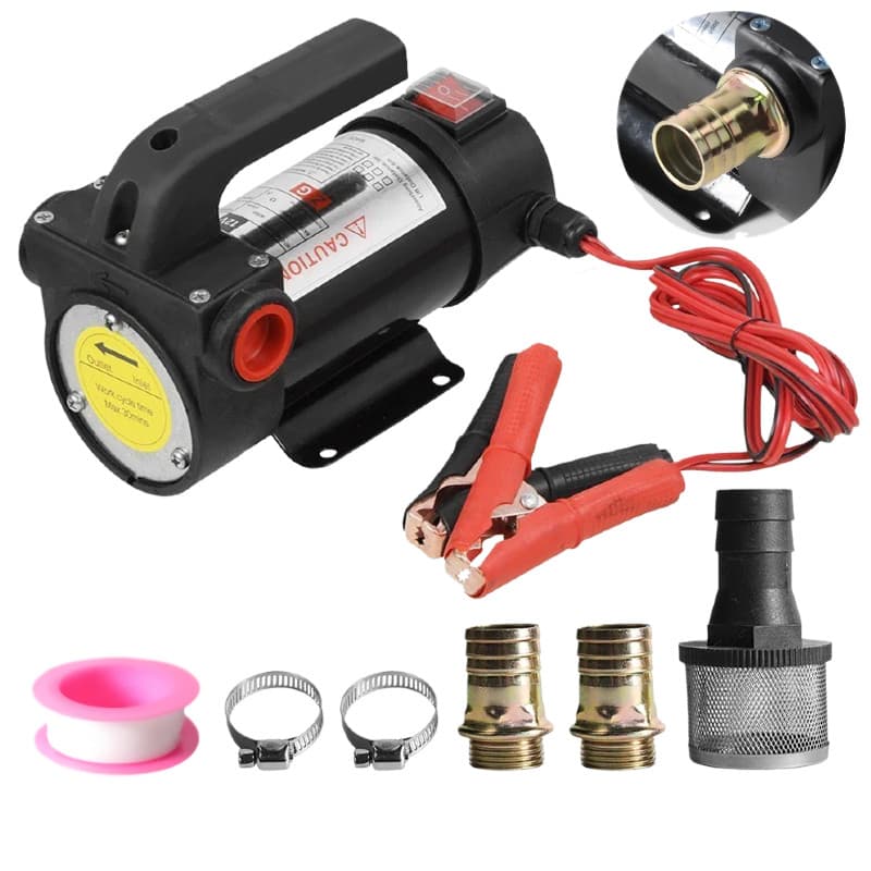 12V Bomba Elétrica de Transferência de Combustível 200W - 40L/min Para Diesel e Querosene Moto Carro Barco Jet Ski