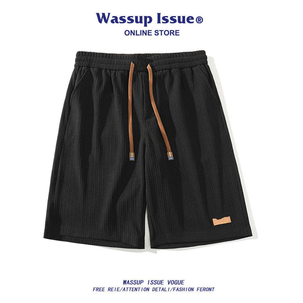 WASSUP ISSUE Shorts Americanos Masculino Verão Street Wear Solto Casual Casal Reto Shorts de Cinco Pontos Masculino