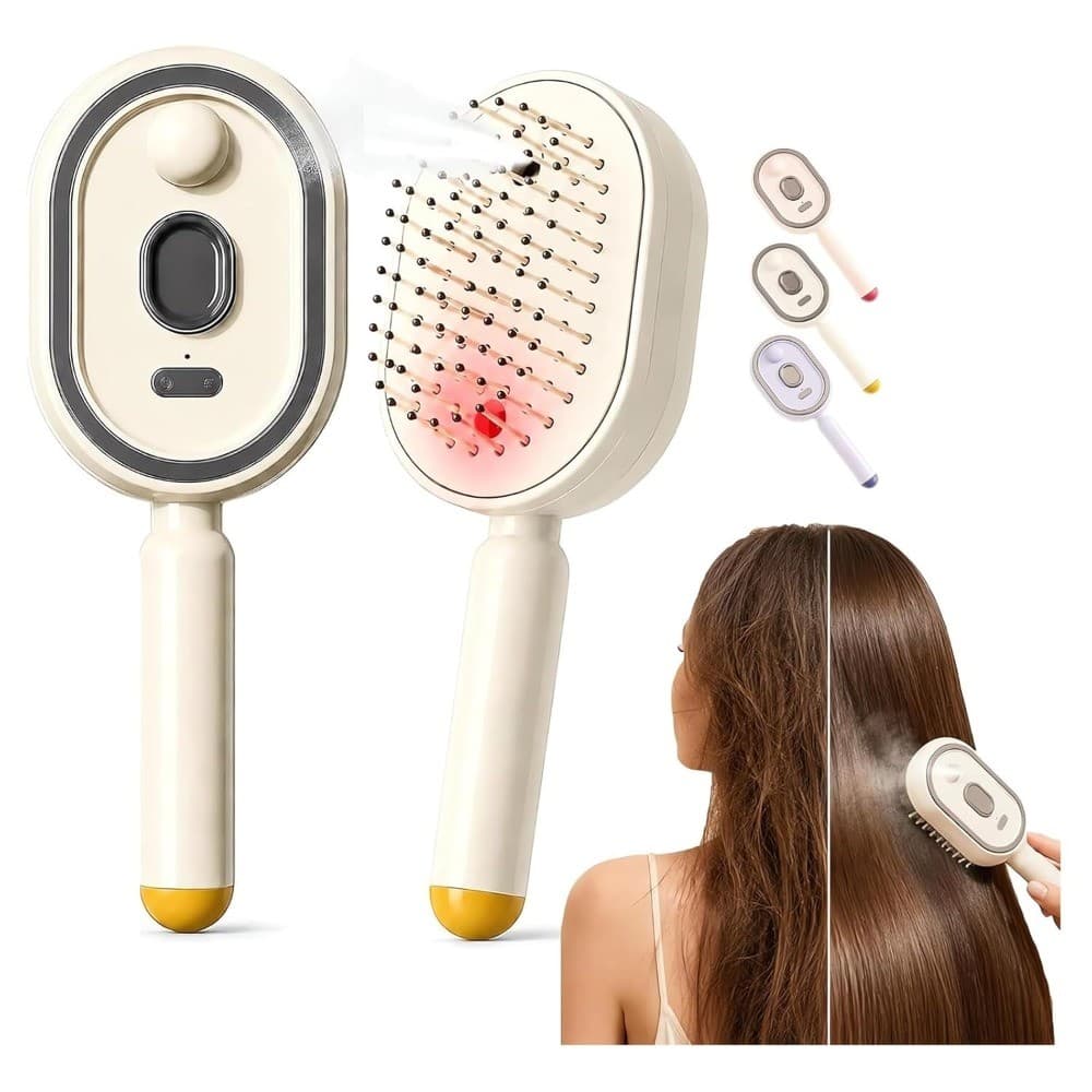 3 Em 1 Spray Elétrico Escova De Cabelo Almofada De Ar Massagem Cuidados Com O Couro Cabeludo Anti Frizz Hidratante Uso D