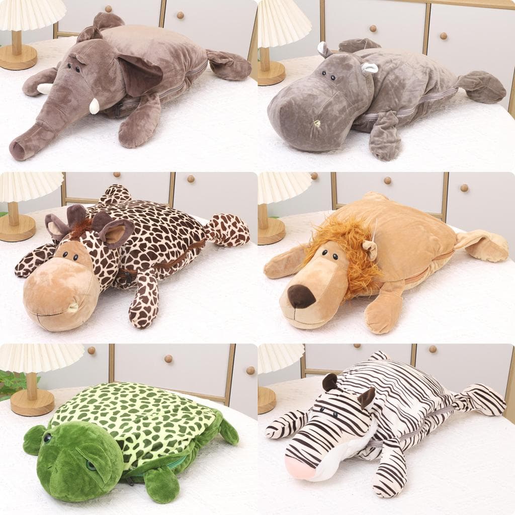 Carro Animal travesseiro colcha dupla utilização dois-em-um pelúcia dos desenhos animados multifuncional ar condicionado