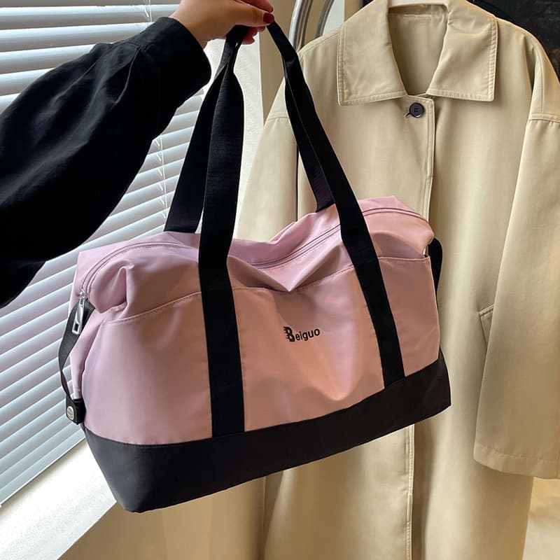 Bolsa de ginástica portátil de grande capacidade, bolsa de viagem de curta distância para estudantes, bolsa de bagagem r