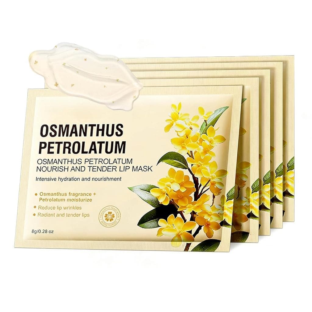 Máscaras Labiais Hidratantes Osmanthus Petrolatum com Glicerina e Extrato de Aloe, Tratamento Hidratante para Lábios Sec