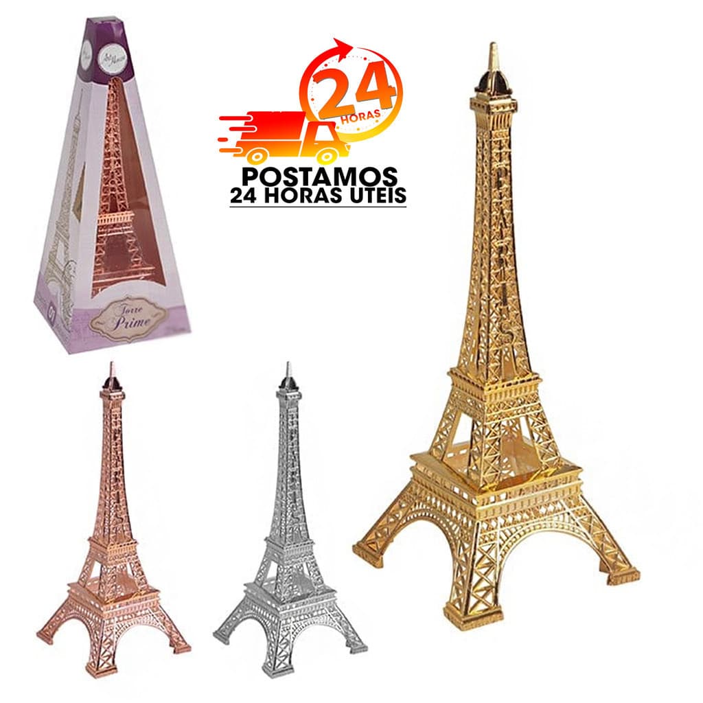 Decoração sala Enfeite Torre Eiffel Paris Metal Estante Quarto 2 Tamanhos 3 Cores