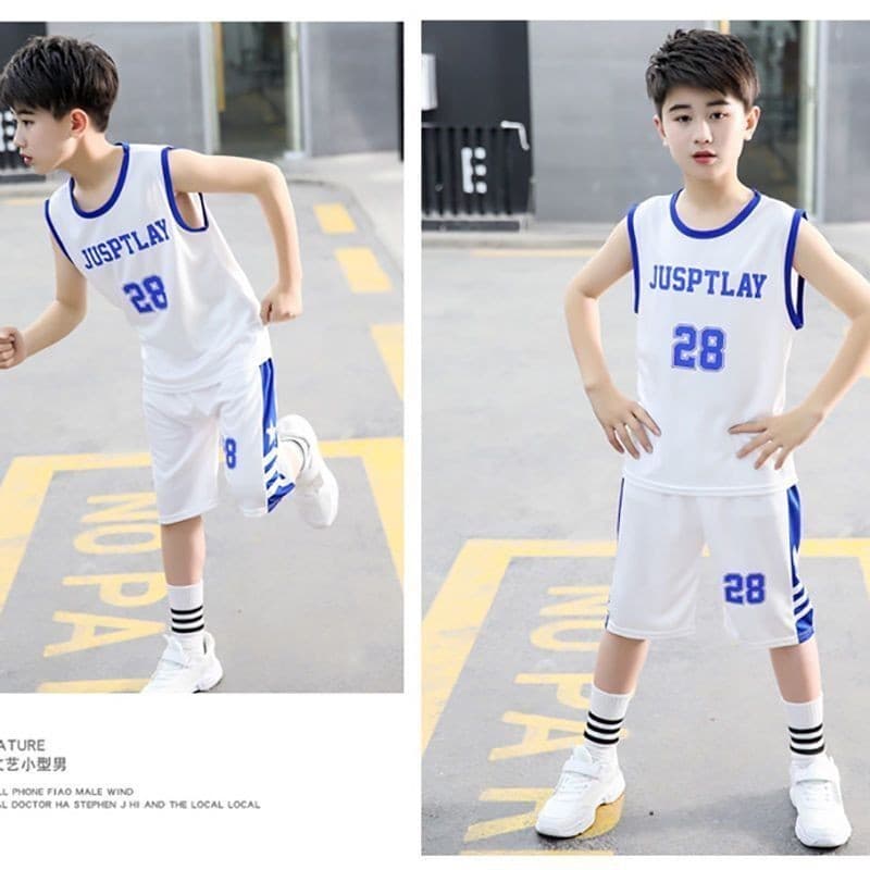 Meninos colete terno meninas esportes gelo seda basquete uniforme Shorts ao ar livre sem mangas roupas de secagem rápida