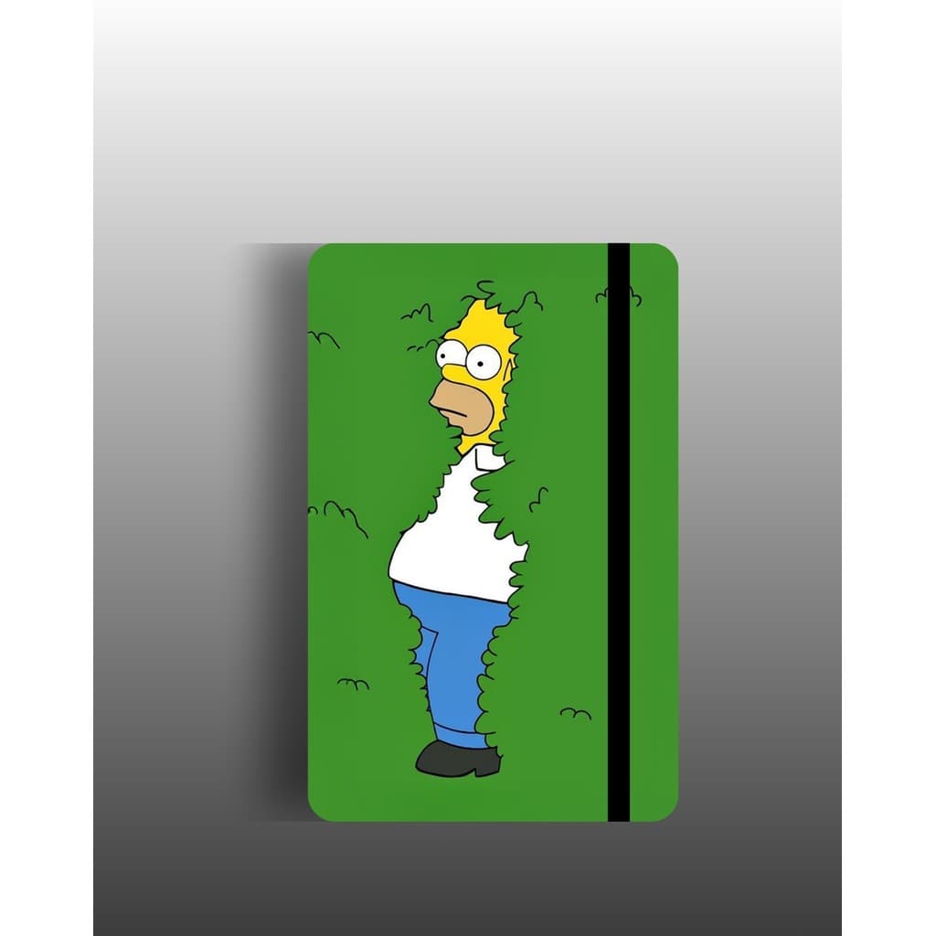 Caderno  Capa dura estilo moleskine 21X14cm tema  HOMER  com elástico