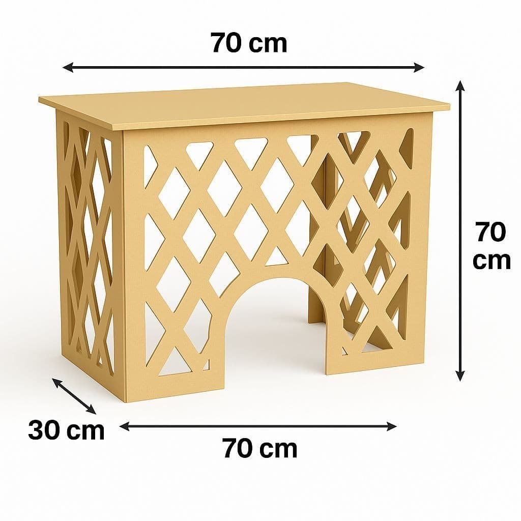 Cômoda Treliça para Festas: Design em MDF Fácil de Montar