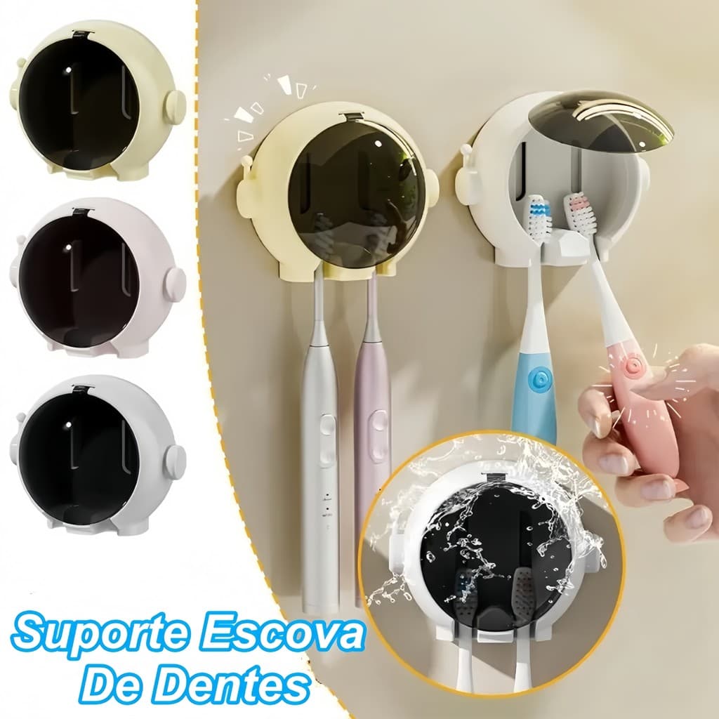 Suporte De Escova De Dentes De Parede Para Astronauta , Espaço Sem Perfuração , Universal Elétrica/Manual Com Capa À Pro