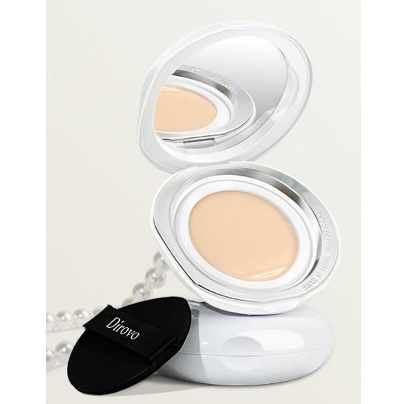 1 PC Dirovo Cushion Foundation Cream , Alta Cobertura Em Pó Fino De Longa Duração BB Air (Pele Seca-Natural)