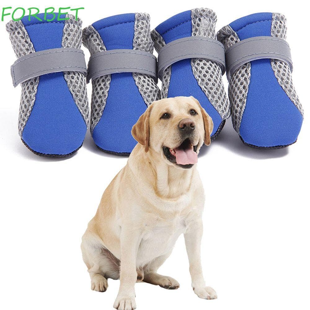 Protetores De Sapatos Para Cães FORBET Poodle Yorkshire Pavimento Quente Com Listras Reflexivas Botas De Chuva Animais D