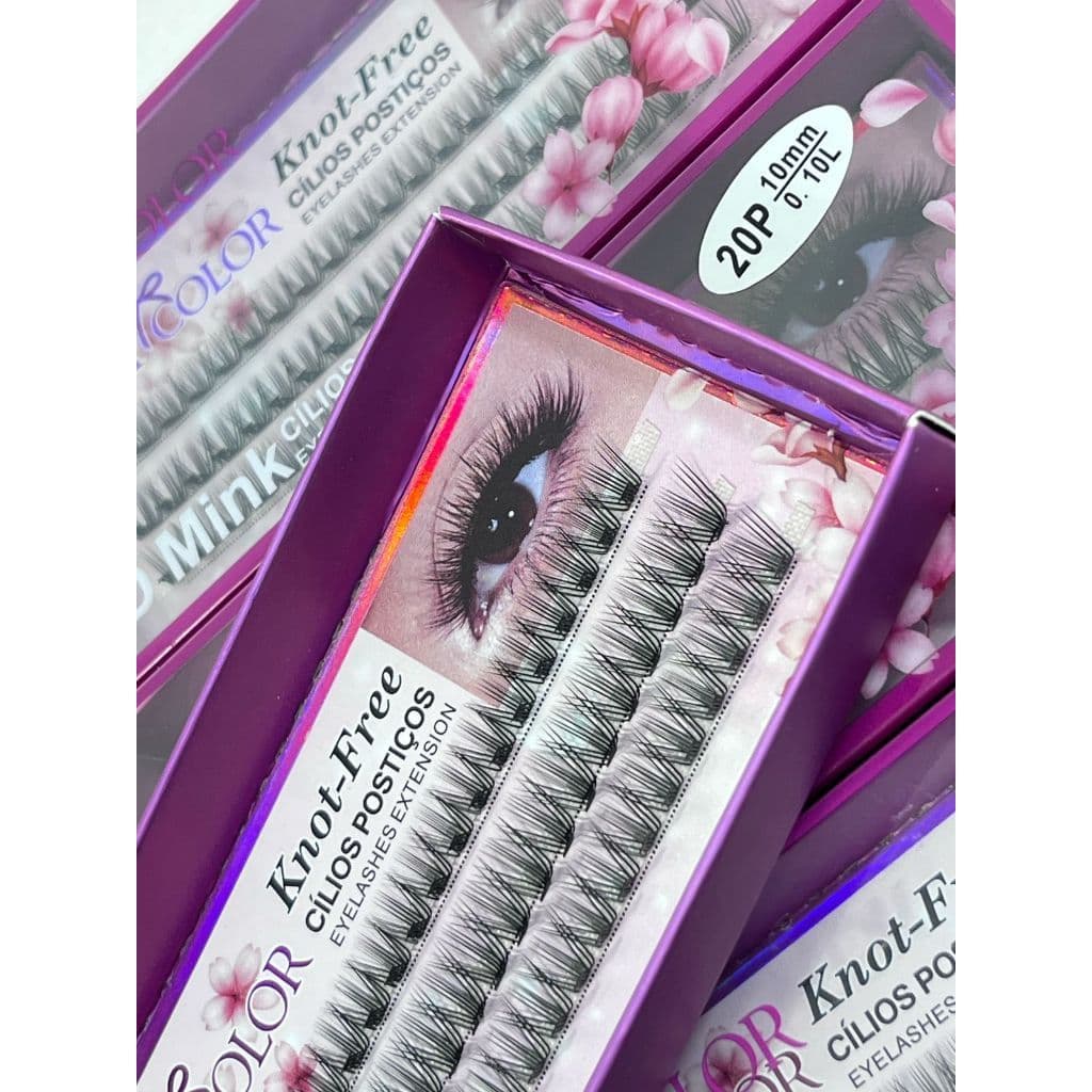 Cílios tufos 20 pelos curvatura L FADA COLOR/ ONLÍNROVI curvatura L efeito FOX - DELINEADO