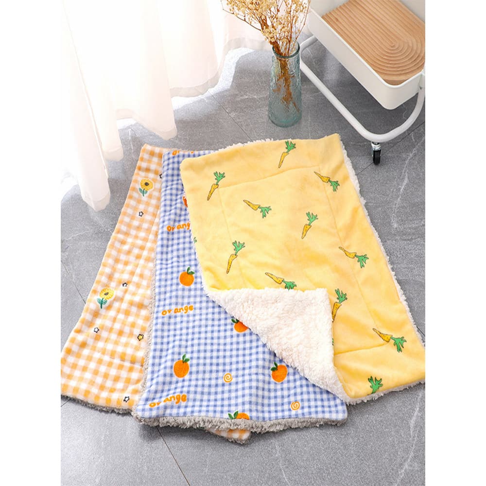 Cobertor japonês para animais de estimação, tapete quente de inverno para gaiola, maca de gato para canil, além de colch