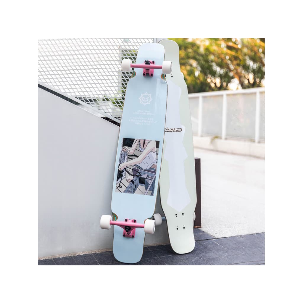 CHILLTOWN Caramelo Longboard Skate Park Stage Board Escova Street Walk dc Entrada de flores planas Scooter para iniciant