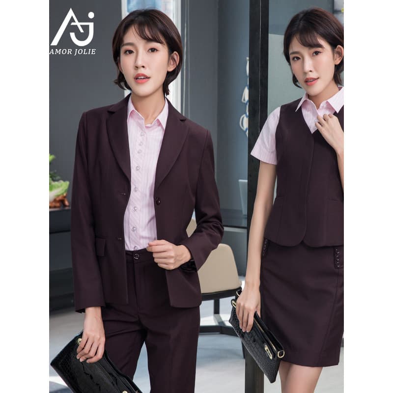 Recrutar roupas de banco feminino recrutamento uniforme ol macacão professor serviço Civil entrevista profissional Wear