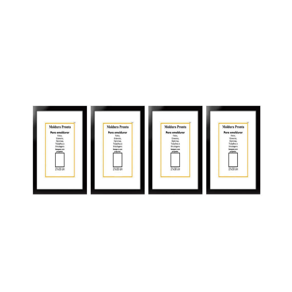 Kit 4 Molduras Porta Diploma Certificado Foto A4 21x30 Para Casa E Decoração Decoração Alta Qulidade