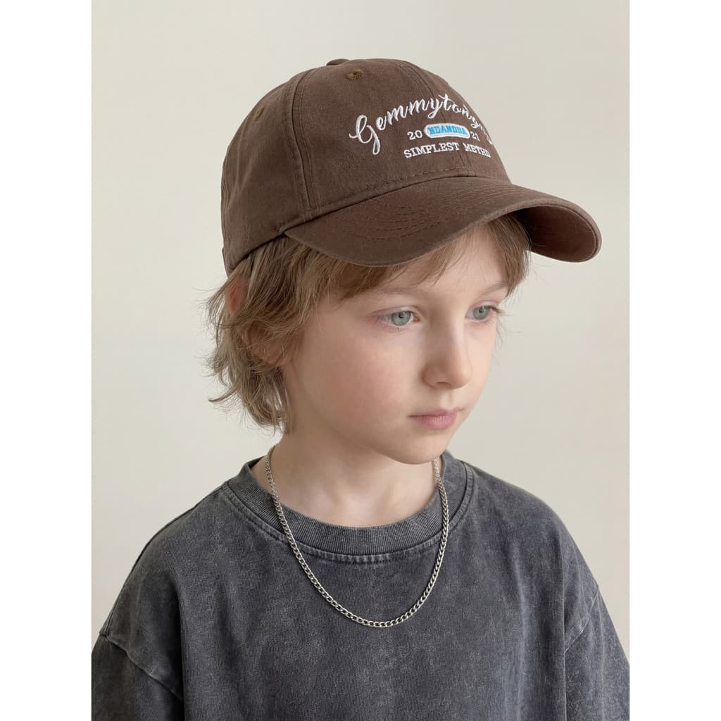 Naits Keits Boné de beisebol infantil estilo coreano boné desgastado meninos meninas letras bordadas moda Top macio na m