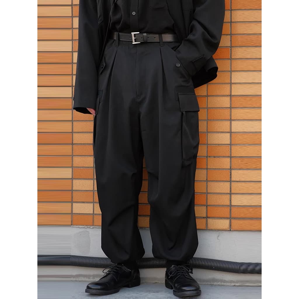 GAOSTUDIOS Calças Skinny com cordão Plus Size Marca de Designer masculina Yamamoto Calças masculinas Shawn Yue Calças at