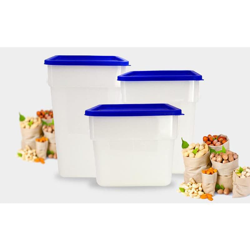 Balde P PP de plástico com tampa Balde quadrado de qualidade alimentar Balde de armazenamento espesso Balde de arroz Bal