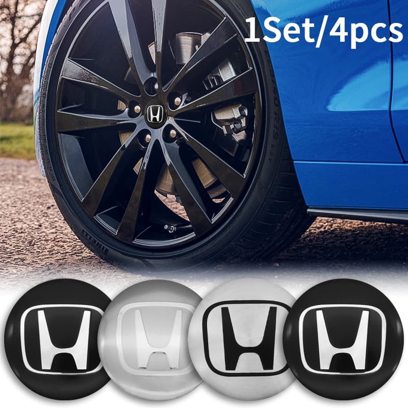 Conjunto de 4 peças de adesivos de emblema para calota de roda de carro de 56mm, adequado para acessórios do Honda City