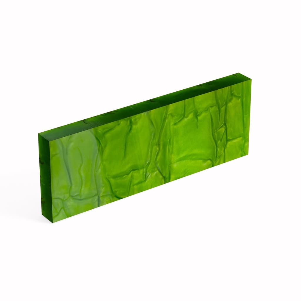 TALA EM ACRILICO PARA CABO DE FACA 10MM 15 X 5CM VERDE