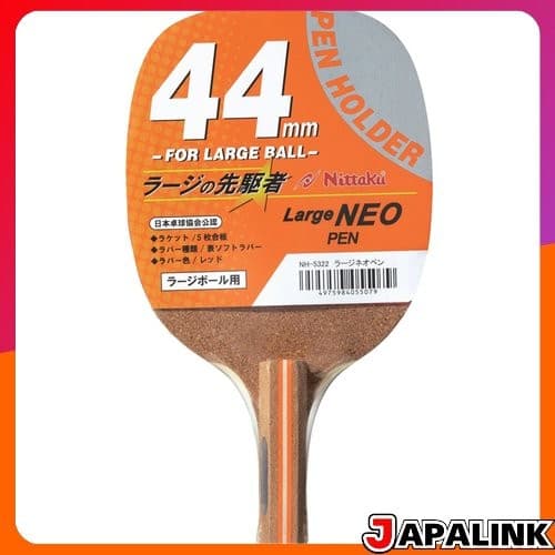 Raquete de tênis de mesa grande Nittaku NH-5322 Neo com suporte para caneta (colado) para bolas grandes, vermelha 【Dire